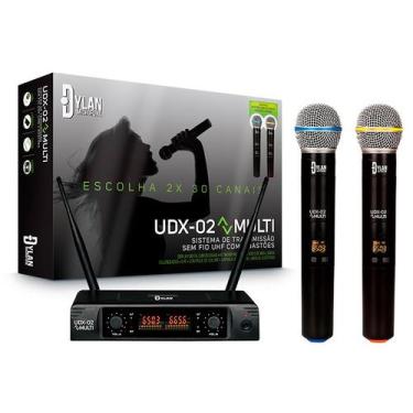 Imagem de Microfone sem fio duplo profissional dylan udx-02 30 canais