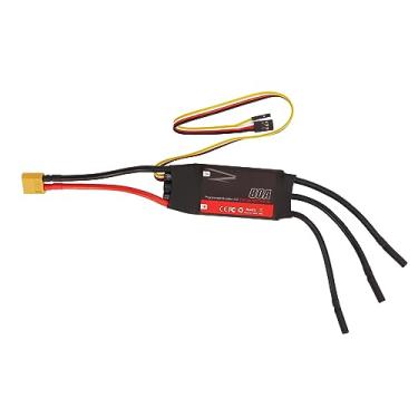Imagem de Ainoli 80A Brushless ESC Processador de 32 bits RC Motor sem escova Peça de controlador de velocidade elétrica para aeronave RC DIY Drone de asa fixa