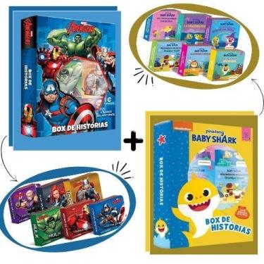 Imagem de Kit Box Diversão e Heróis  Baby Shark + Marvel Vingadores - Culturama