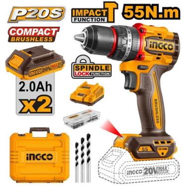 Imagem de Parafusadeira/Furadeira com Impacto à Bateria Linha P20S INGCO