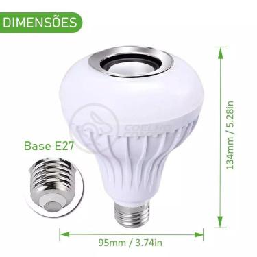 Imagem de Lâmpada Led 12W E27 Rgb Colorida Com Caixa De Som Bluetooth