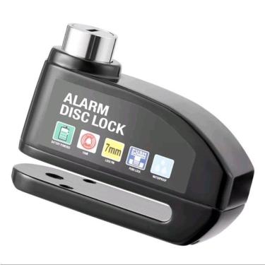 Imagem de Trava Antifurto Cadeado P- Moto Com Alarme Sonoro Freio Disco