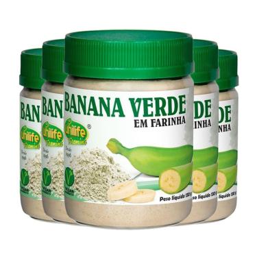 Imagem de Kit 5 Farinha De Banana Verde 130g Unilife