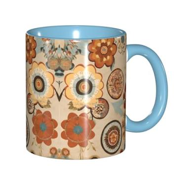 Imagem de Zeraoke Medallion canecas de café criativas com várias impressões, personalizadas, presente para a família, tamanho de 325 ml, unissex