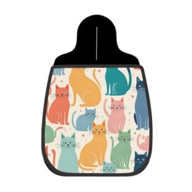 Imagem de Lixeira De Carro Organizador Gatos Coloridos Estilo Pop Art