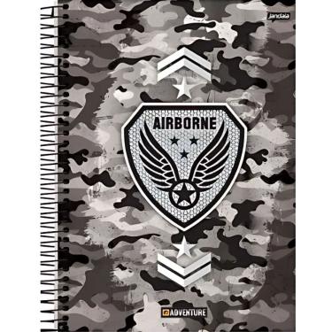 Imagem de Caderno Espiral Capa Dura Universitário 1 Matéria Adventure 80 Folhas Jandaia Estampa 4