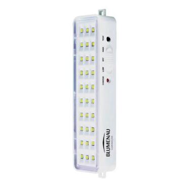 Imagem de Luminária emergencia 30 leds 1w 50/100lm 100-240v - BLUMENAU ILUMINAÇÃ