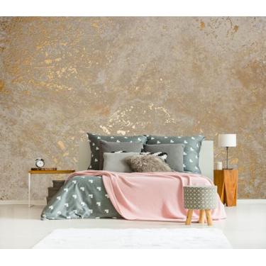 Imagem de XMPMBM M06M Papel de parede de mármore com textura dourada arte abstrata fundo quarto banheiro parede mural - 299.7 cm x 215.9 cm (69 pés quadrados)