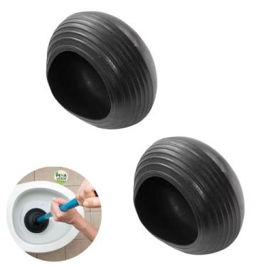 Imagem de Kit 2 Unidades Desentupidor de WC SEM CABO para Vaso Sanitário De Rosc