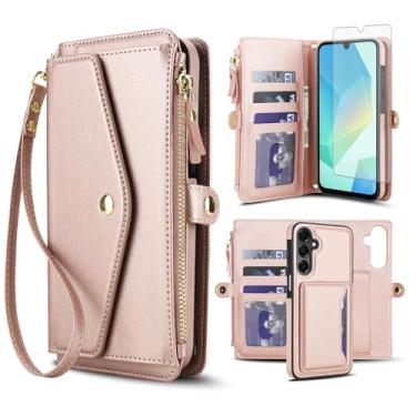 Imagem de Capa de telefone para Samsung Galaxy S23 5G capa carteira compatível com Magsafe RFID protetor de tela transversal alça alça flip compartimento para cartão zíper célula S 23 23S GS23 G5 SM-S911U 6,1