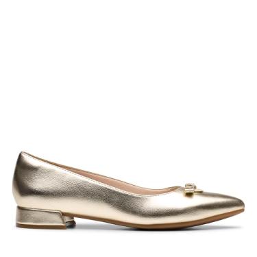 Imagem de Clarks Sapato feminino, Sintético metálico dourado, 38