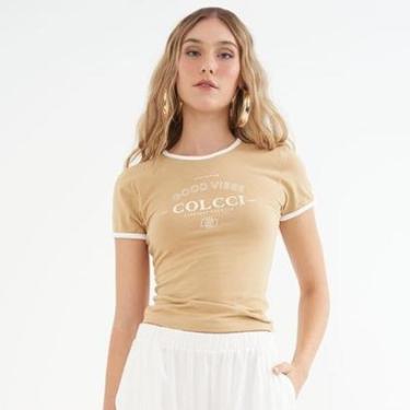 Imagem de Camiseta Colcci Good Vibes Feminino-Feminino