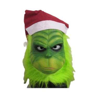 Imagem de Máscara De Papai Noel Verde Para Cosplay, Peruca De Natal De Terror, B