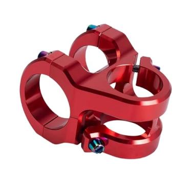 Imagem de Mesa de Bicicleta MTB 35mm em Liga de Alumínio Forjado, 0 Graus, com Trava Lateral Resistente para Garfo de 28,6mm e Guidão de 31,8mm(CNC Red)