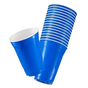 Imagem de Copos Festa 440ml Para Bebida Beer Pong Aniversário Formatura Envio jâ Envio jâ Envio jâ para Bebidas Aniversário Churrasco Formatura Eventos e Open Bar(Azul,Kit 25)