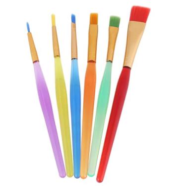 Imagem de Acouto Conjunto de Pincéis para Crianças, Suprimentos para Crianças, 6 Tamanhos de Nylon, Pincel para Pintura Em Aquarela, Conjuntos de Pincéis