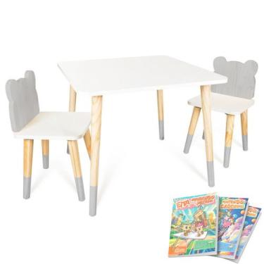 Imagem de Kit Educativo Mesa e 2 Cadeiras Infantil Urso - Eita Casa Perfeita, Ci