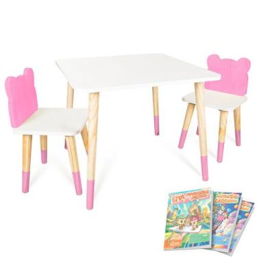 Imagem de Kit Educativo Mesa e 2 Cadeiras Infantil Urso - Eita Casa Perfeita, Ro