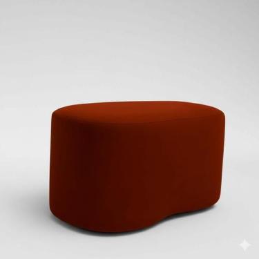 Imagem de Puff Feijão Orgânico Curvo Redondo Confortável Sala Moderno Suede - Ta