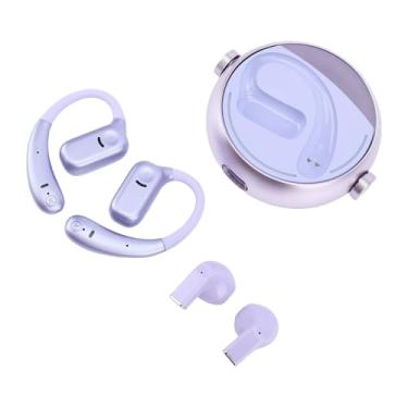 Imagem de Fabater 2 Em 1 Clipe Em Fones de Ouvido Abertos Fones de Ouvido Sem Fio, Foness de Ouvidos Sem Fio Ergonômicos de 2 Pares Bluetooth 5.3, 140H Play, IPX5 à Prova de água (Roxo)