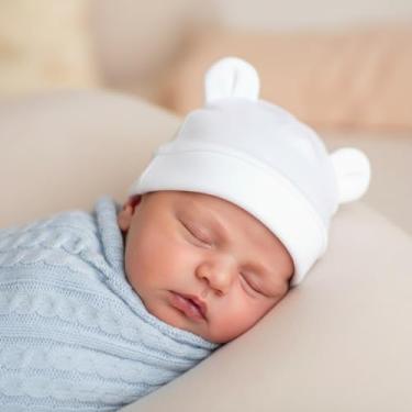 Imagem de Gorro para bebês recém-nascidos Preemie chapéus para meninos outono inverno recém-nascido hospitalar chapéus para meninas 0-6 meses