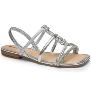 Imagem de Sandália Rasteira Mississipi J0662 Feminino Prata-Feminino