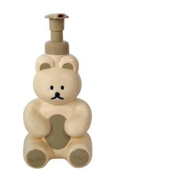 Imagem de Mingzhe FRASCO DE BOMBA DE ESPUMA EM FORMA URSO BONITO PARA LAVAGEM FACIAL LAVAGEM CORPORAL ÀS MÃOS (Cor Creme)