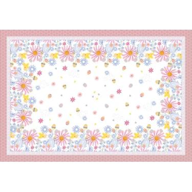 Imagem de XCHI Toalha de mesa quadrada com flores, coelho, ovos, coelhos, Páscoa, toalha de mesa, lavável, para decoração de festa em casa, 152 x 152 cm