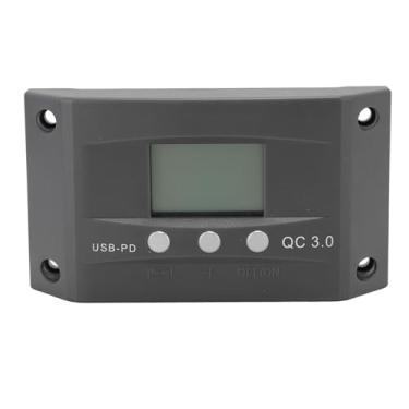 Imagem de AUNMAS Controlador de Carga Solar MPPT, Display LCD Auto Adaptativo 12V 24V USB Duplo Com Algoritmos Avançados de Rastreamento de Potência Máxima, para de Painel Solar Externo de (100A)