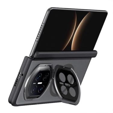 Imagem de LYJSMGZ Capa magnética para Huawei Mate X7, capa protetora de lente com suporte à prova de choque, ultrafina, translúcida, compatível com a pele, suporta carregamento sem fio, preto, Mate X7