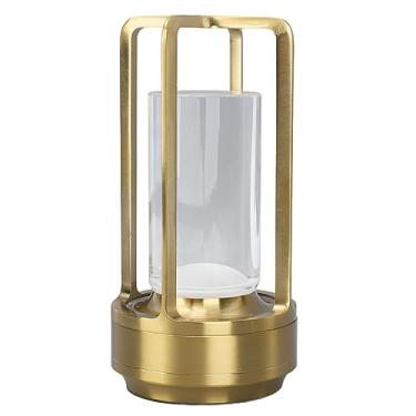 Imagem de Mingzhe Abajur de Mesa Sem Fio Abajur de Cristal 16 Temperaturas Cor Controle Remoto Touch RGB LED Mesa Adequado para Sala Estar Interna, Quarto, Escritório, Estudo (Ouro)