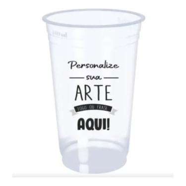 Imagem de Kit 50 Copos Descartáveis Personalizados 330ml para Festas, Eventos, Aniversários, Feiras e Bares – Uso Prático e Versátil
