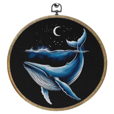 Imagem de Gatos pretos com lua emoldurada decoração de parede em tela arte de parede arte pendurada arte 0576