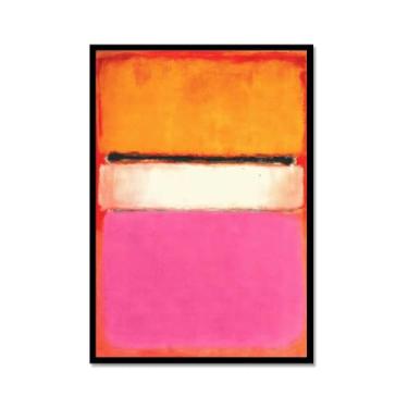 Imagem de Pôster de arte de parede vintage Mark Rothko arte moderna abstrata blocos de cores minimalista pintura em tela impressão sala de estar decoração de casa (SKU1,20.3x30.5 cm = (20x30cm), moldura de