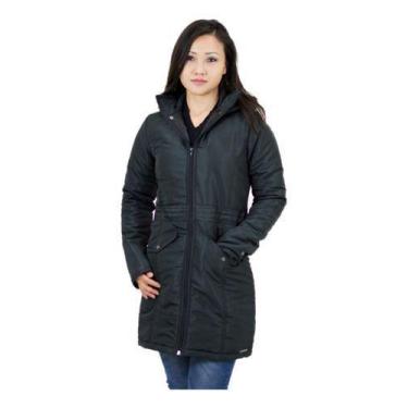 Imagem de Casaco feminino acolchoado Plus Size com Capuz Removível Tamanhos 48 a