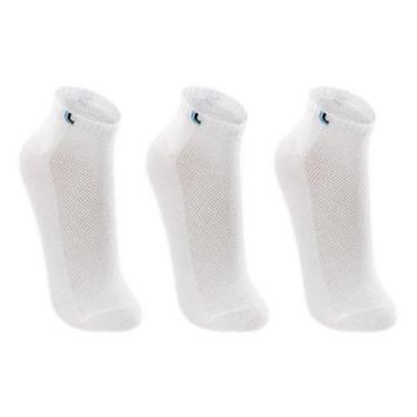 Imagem de Meia Cano Curto Lupo Sport Walk Kit com 3 Pares Unissex, Branco, P 33-
