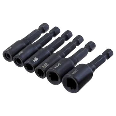 Imagem de Ｂｅｓｇａ Adaptador de macho de rosca para chave de fenda, conjunto de soquetes para macho de rosca, mandril de rosca quadrada com haste hexagonal de 1/4 de, 6 Peças