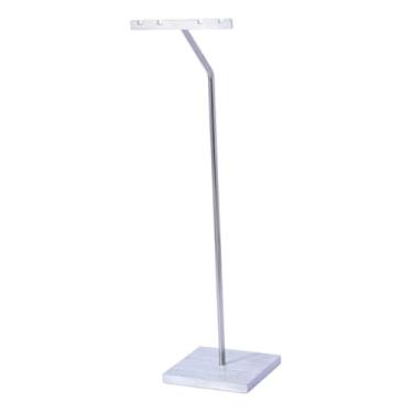 Imagem de oshhni Expositor de brincos para varejo, suporte para brincos, pequeno cabide, organizador para armário, ideal para feiras e em lojas de varejo, Prata