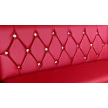 Imagem de Poltrona  booth luxo 1,40cm vermelha 3 lugares - O REI DAS POLTRONAS