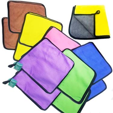 Imagem de Kit com 12 Panos em Microfibra Premium 30x30 Toalha Automotiva Polimento Extra Macia