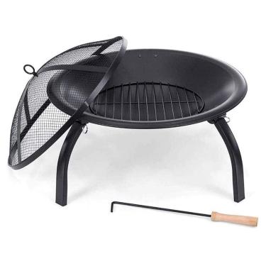 Imagem de Churrasqueira para churrasqueira ao ar livre, fogueira, fogueira ao ar livre, fogueira a gás, aquecedor portátil de 56 cm de diâmetro, tigela de fogueira para jardim, braseiro de acampamento