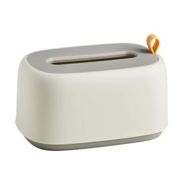 Imagem de x3anggyt5 Capa de caixa de lenços de papel acrílico de cor pura para casa quarto de hotel caixa de lenços suporte de caixa de lenços (branco)