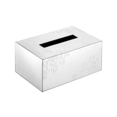 Imagem de Capa de caixa de lenços comercial de aço inoxidável de alta qualidade caixa de papel toalha casa de banho criativo premium caixa de gaveta suporte de caixa de lenços (médio)