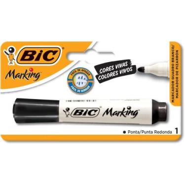 Imagem de Pincel para Quadro Branco BIC Marking Recarregável Preto