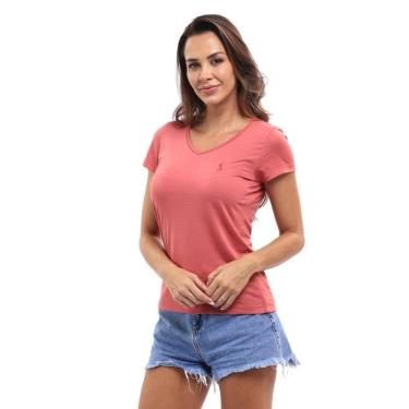Imagem de Camiseta Feminina Básica Gola V Viscose Dry Manga Curta