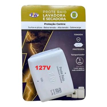 Imagem de Protetor De Surtos P -  127V-10A Lavadora Ou Secadora Roupas