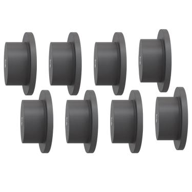 Imagem de Kit 08 Pinos Suporte de Parede Madeira Preto Redondo Espelho Bolsa Cabide Decoração - Lyam Decor