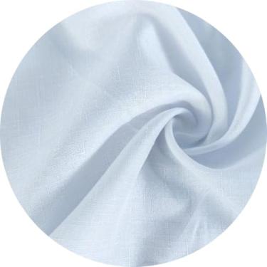 Imagem de Tecido Oxford Slub Linho Maquinetado 3 Metros de Largura Para decoração Painel Toalha de Mesa Evento Buffet Cortina Capa (Branco-02)