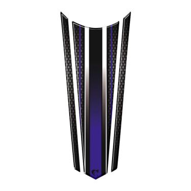 Imagem de Adesivo Faixa Gravata Resinado Tanque Moto Honda Varias Preto Azul