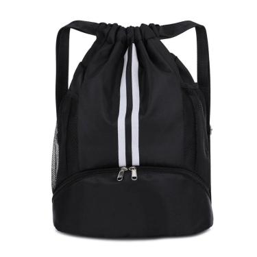 Imagem de Bolsa Saco Mochila Esportiva Impermeável Compartimento Academia Preto